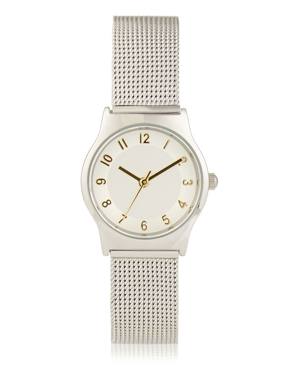 Round Face Mesh Strap Watch Image 1 of 2