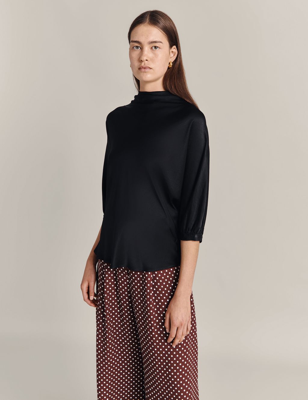 Round Neck Button Detail Blouse | Ghost | M&S