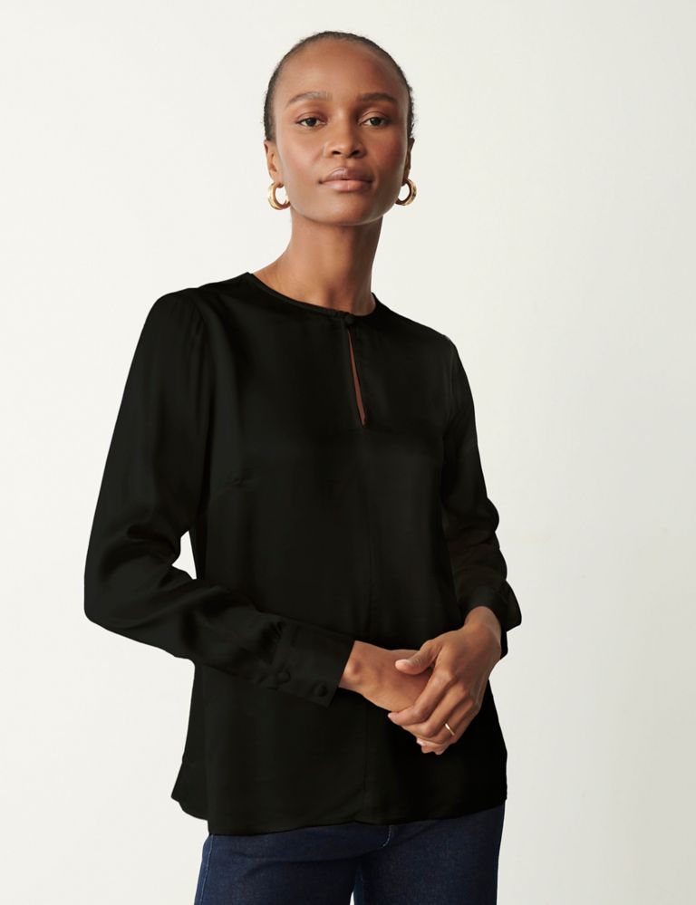 Round Neck Button Detail Blouse | Finery London | M&S