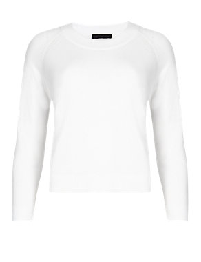 Round Neck Cropped Jumper Image 2 of 4