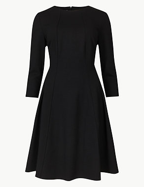 Round Neck Fit & Flare Dress Image 2 of 4