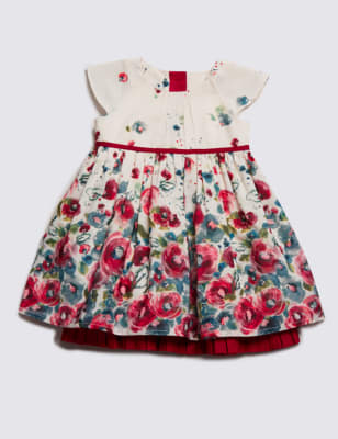 Round Neck Floral Dress | Autograph | M&S