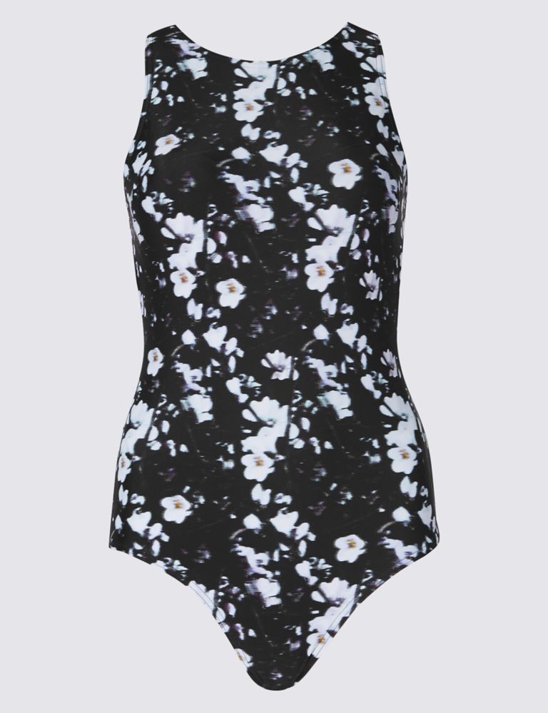 Round Neck Floral Print Swimsuit 2 of 5