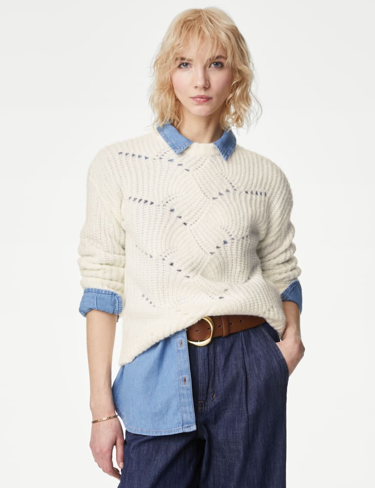 Round Neck Jumper with Wool