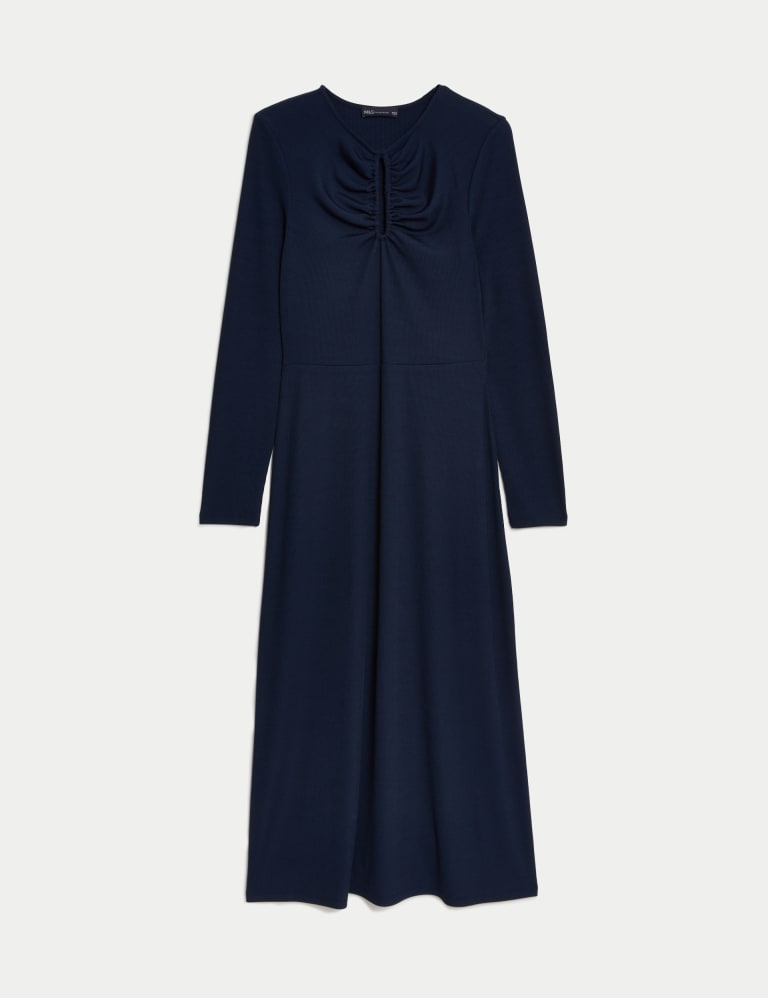 Round Neck Keyhole Midaxi Column Dress M S Collection M S