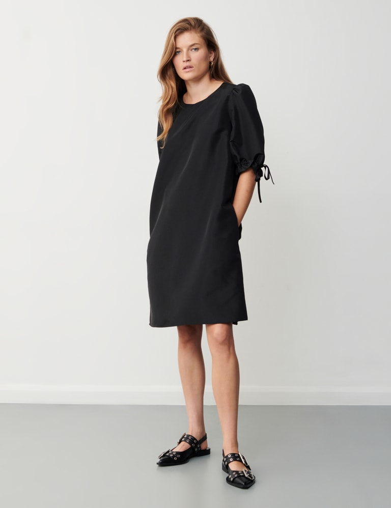 M&s black shift dress best sale