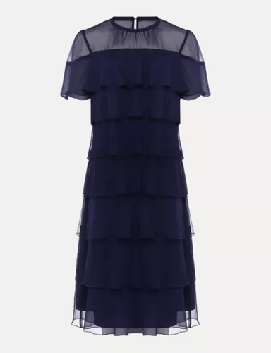 Round Neck Knee Length Tiered Dress 2 of 5
