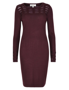 Round Neck Knitted Shift Dress Image 2 of 4