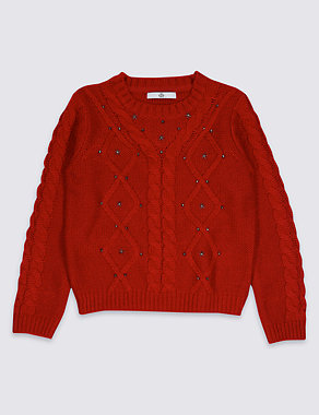 Round Neck Long Sleeve Jumper (5-14 Years) Image 2 of 3