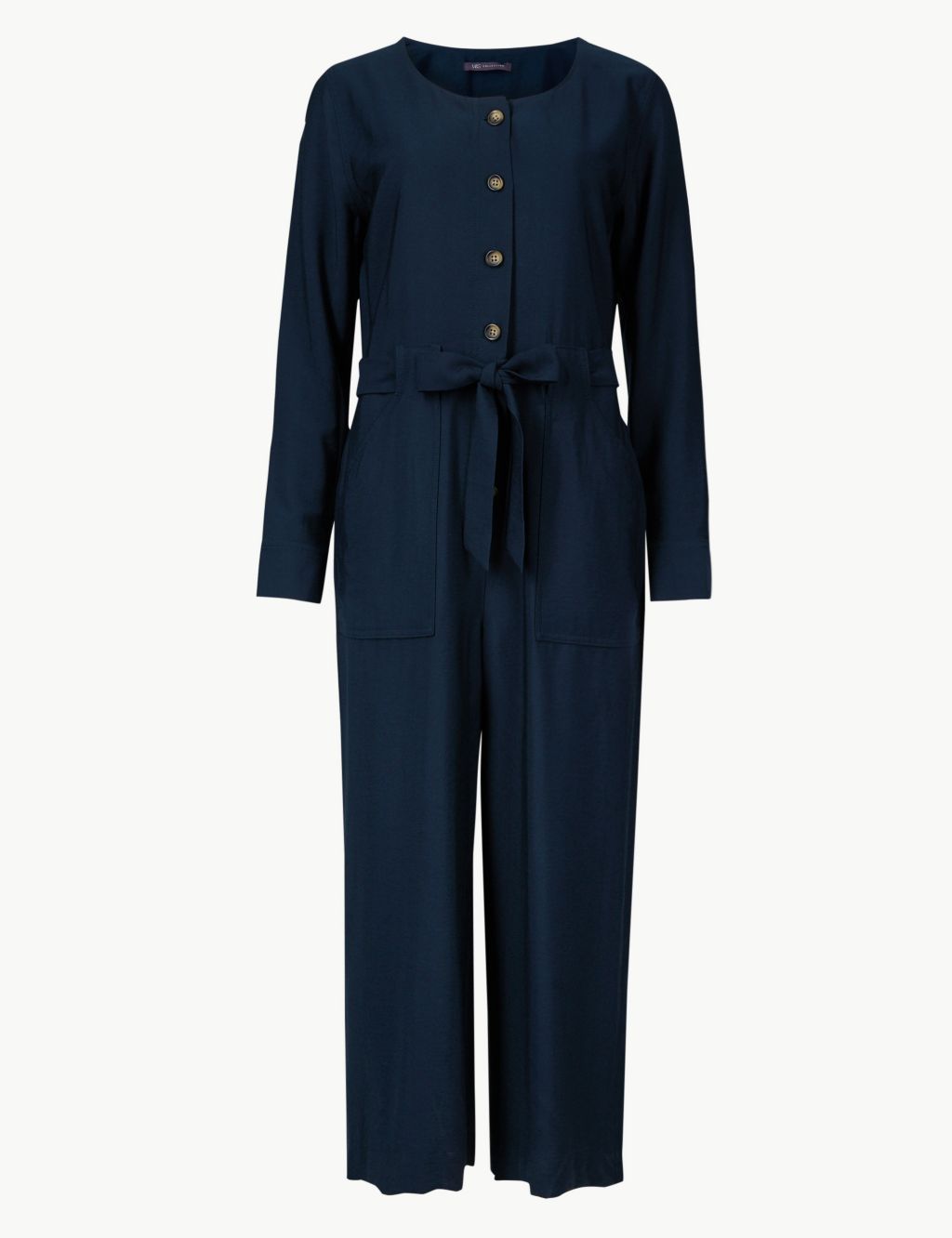 Round Neck Long Sleeve Jumpsuit | M&S Collection | M&S
