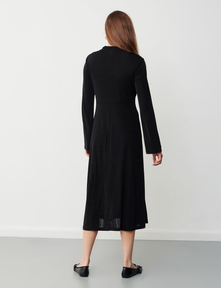 Round neck 2025 skater dress