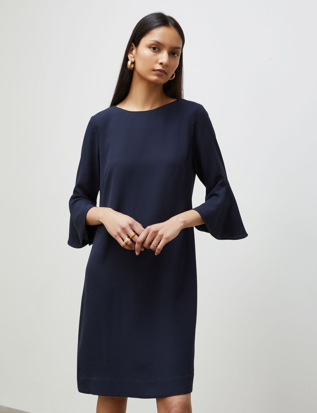 Buy Round Neck Mini Shift Dress | Finery London | M&S