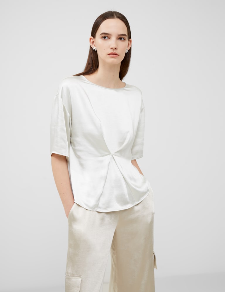 Round Neck Peplum Top French Connection M S