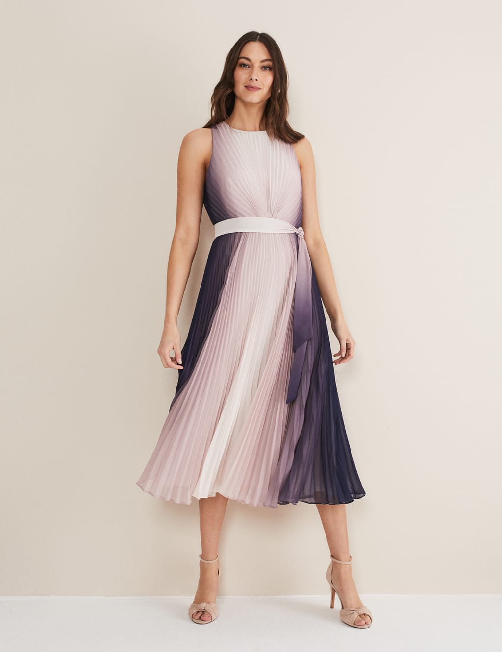 Pleated best sale tea dress