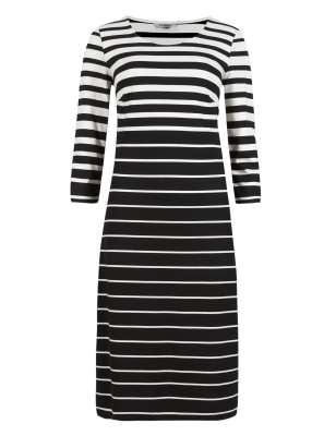 Round Neck Ponte Striped Shift Dress | Classic | M&S