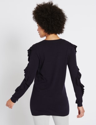 Ruffle sale shirt jumper