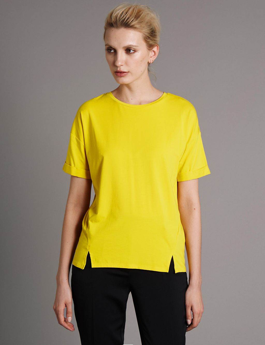 Round Neck Seam Top with Modal 3 of 3