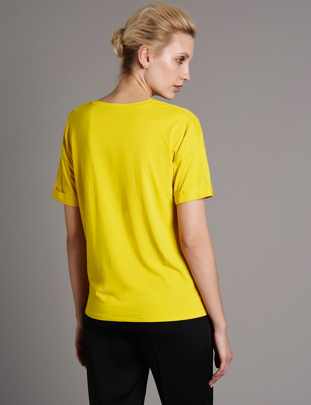 Round Neck Seam Top with Modal 2 of 3