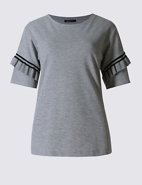 Round Neck Short Sleeve T-Shirt Image 2 of 4
