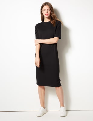 Black short sleeve 2024 t shirt dress