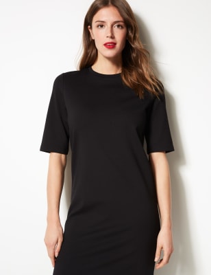 Round neck t shirt hot sale dress