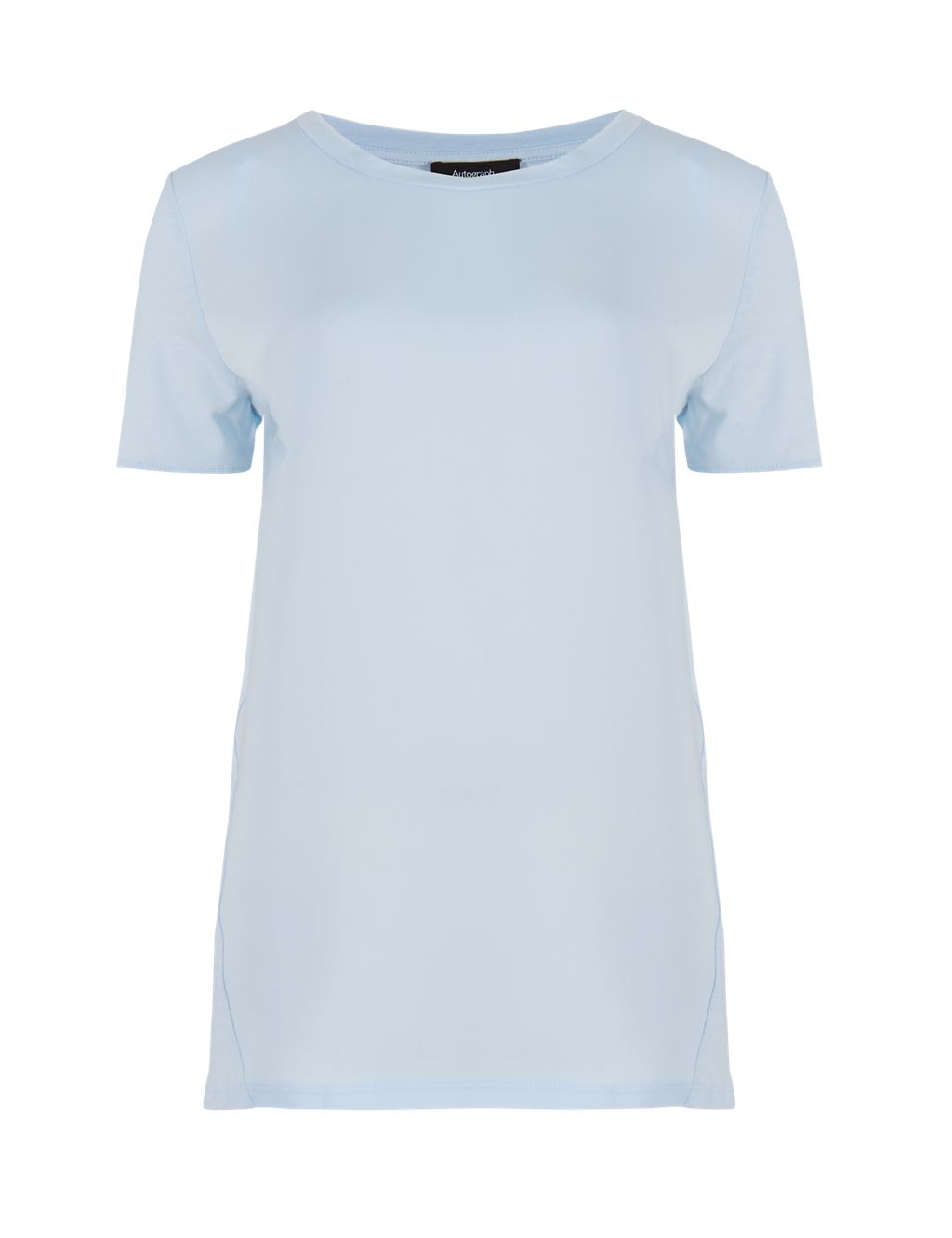 Round Neck Short Sleeve T-Shirt with Modal 1 of 4