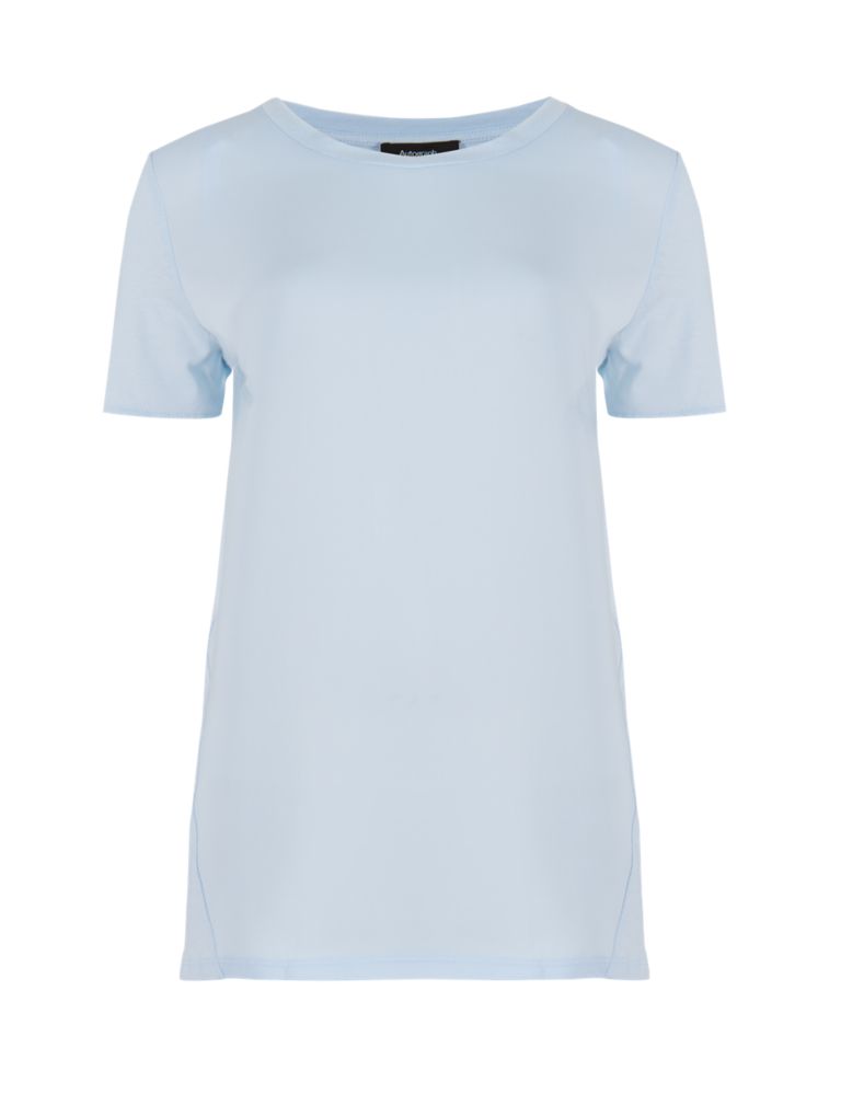 Round Neck Short Sleeve T-Shirt with Modal 3 of 4