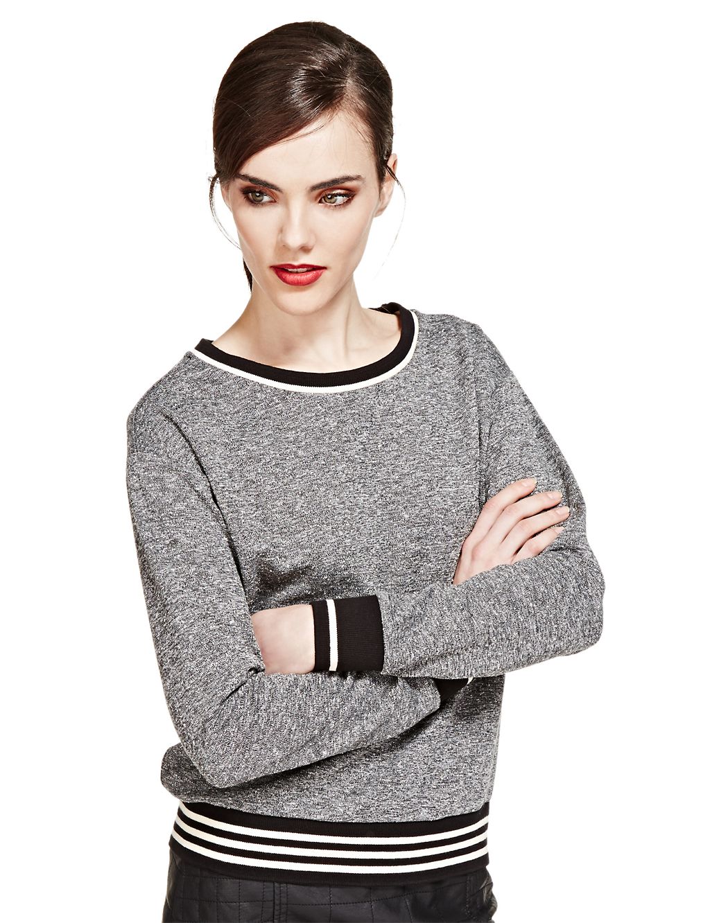 Round Neck Sporty Sweat Top 2 of 4