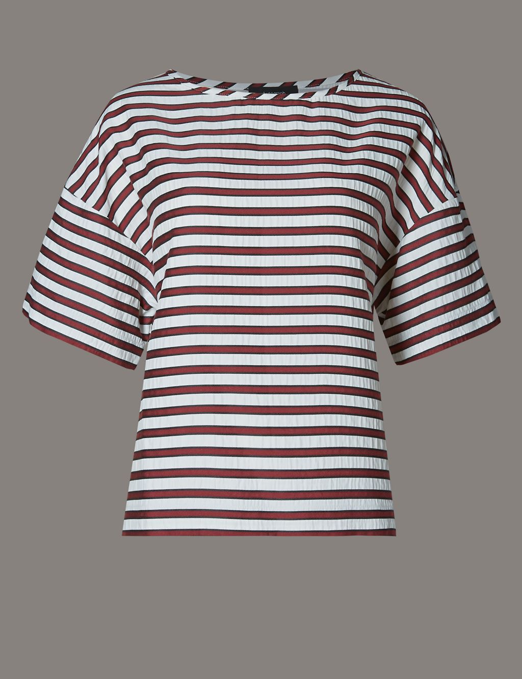Round Neck Striped T-Shirt 1 of 3