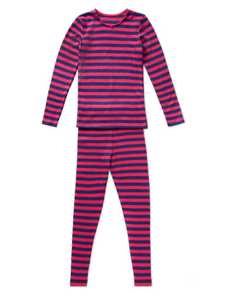 Round Neck Striped Thermal Set (1-16 Years) 1 of 2