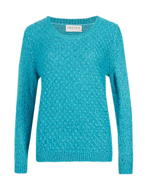 Round Neck Textured Front Jumper Image 2 of 4