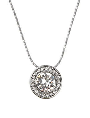 Round Pendant Necklace MADE WITH SWAROVSKI® ELEMENTS Image 2 of 3