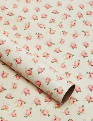 Royal Horticultural Society Traditional Rose 2 Meter Wrapping Paper Image 1 of 2