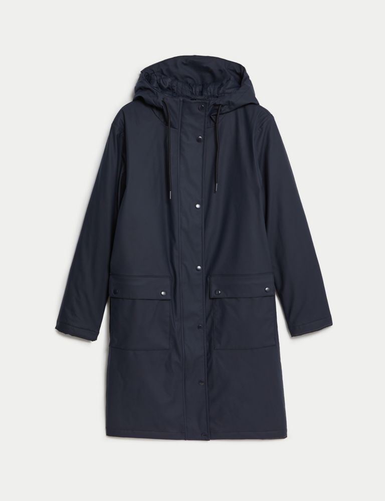 Rubber Hooded Funnel Neck Raincoat | M&S Collection | M&S