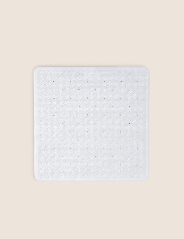 Rubber Square Non Slip Shower Mat M S, White Bathroom Rugs Without Rubber Backings And Legs Up