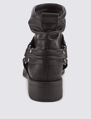 Ruched Biker Ankle Boots with Insolia Flex® Image 2 of 4