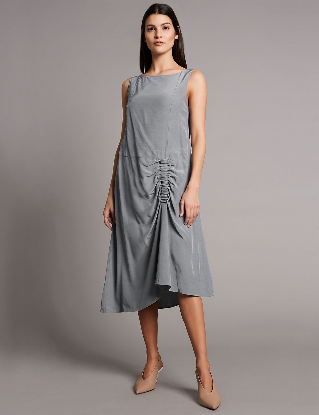 Ruched Front Asymmetric Dress 3 of 4
