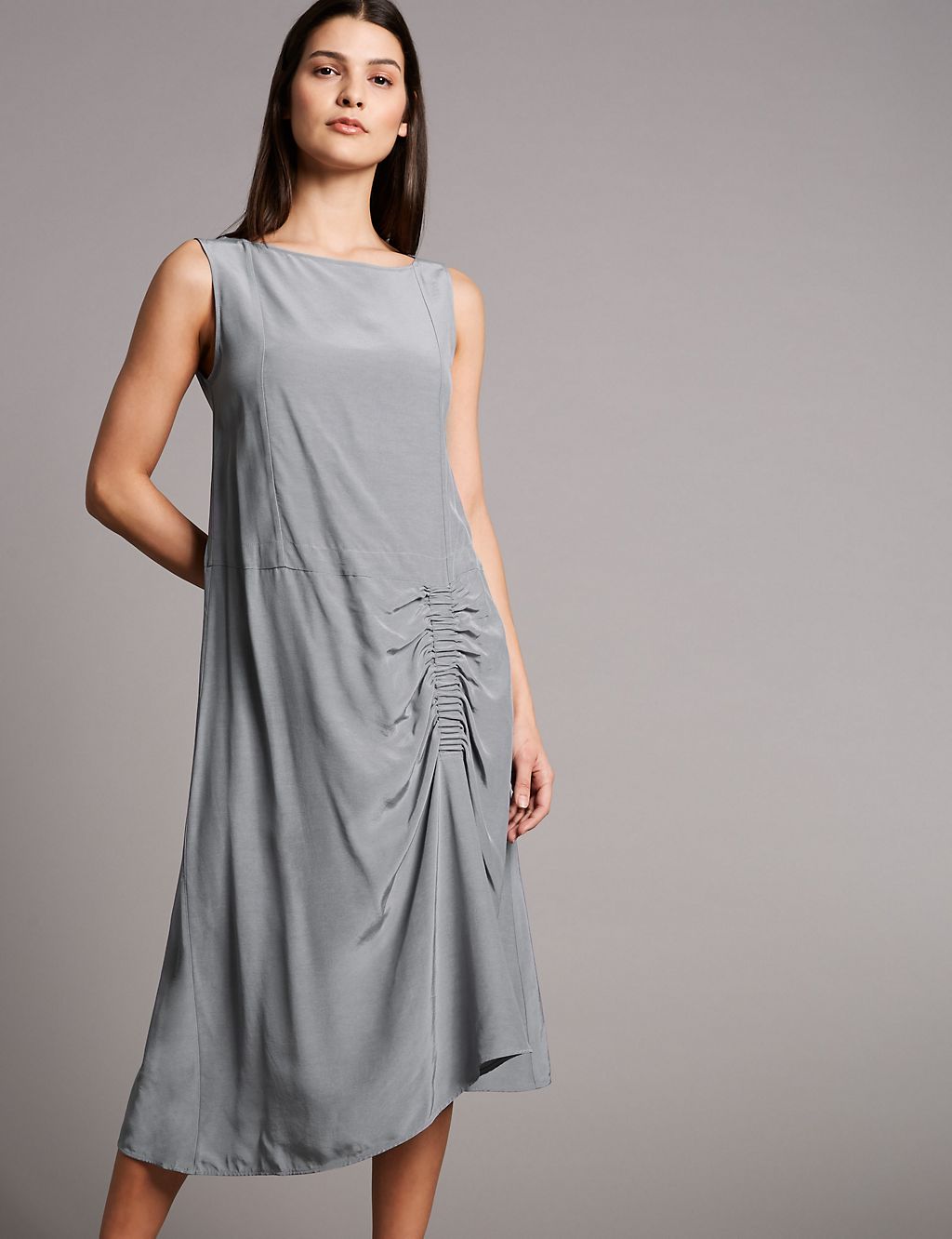 Ruched Front Asymmetric Dress 2 of 4