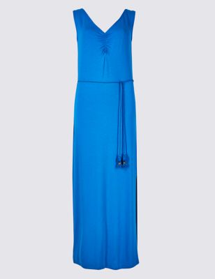 Ruched Front Slip Maxi Dress Image 2 of 5