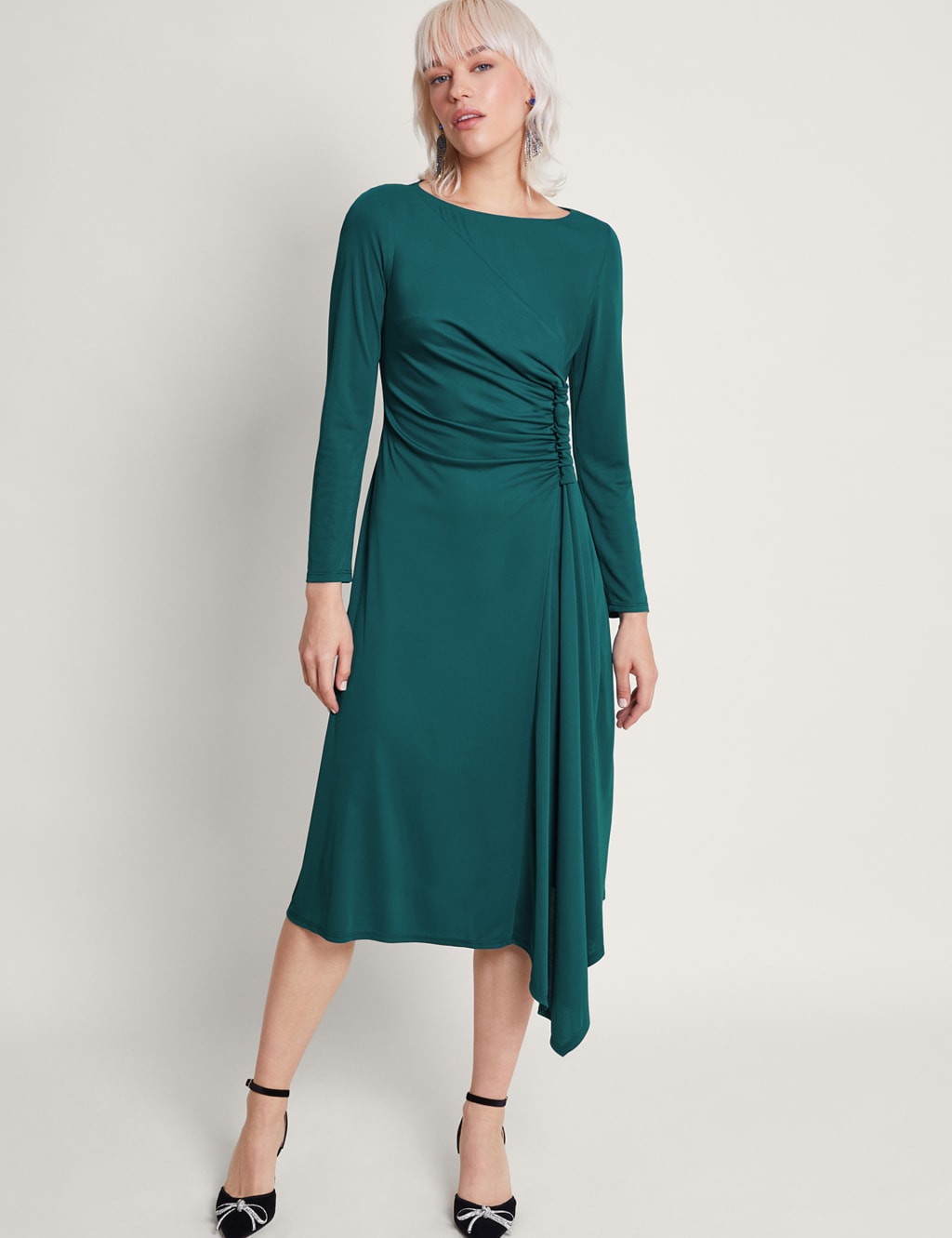 So heartless ruched midi dress clearance