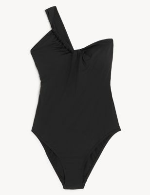 Ruched One Shoulder Swimsuit Image 2 of 5