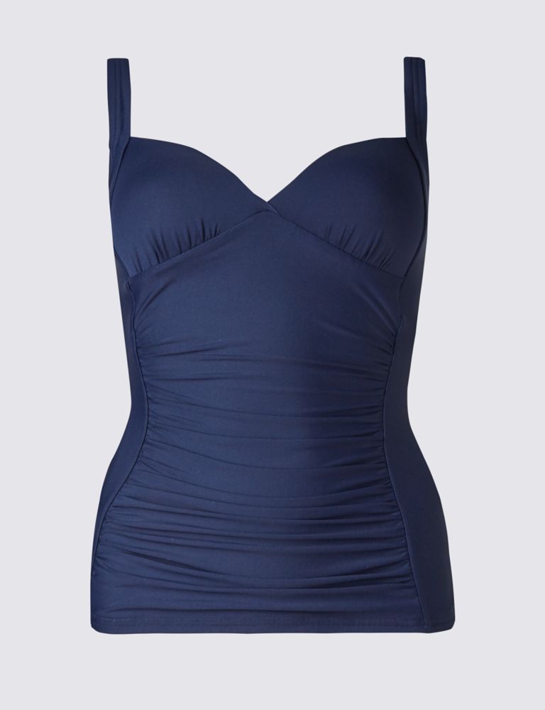 Ruched Plunge Tankini Top 2 of 4