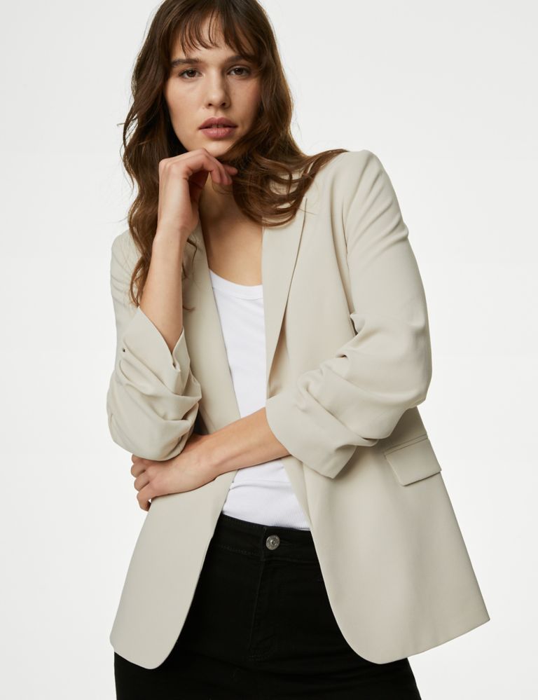 Ruched Sleeve Blazer 1 of 7