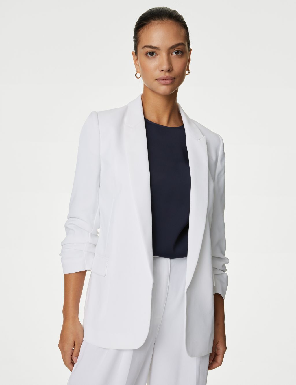 Ruched Sleeve Blazer 2 of 6