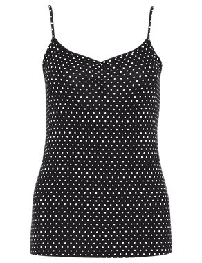 Ruched Spotted Camisole Top with StayNEW™ Image 2 of 6