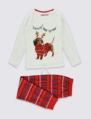 Rudolf Dog Long Sleeve Pyjamas (6-16 Years) Image 2 of 4
