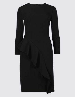 marks and spencer black bodycon dress