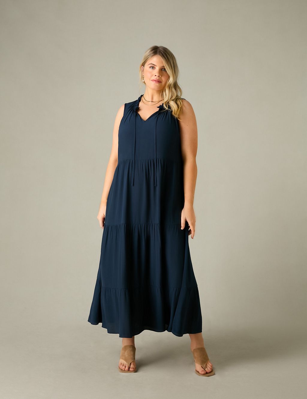 Ruffle Detail Maxi Tiered Dress 3 of 5