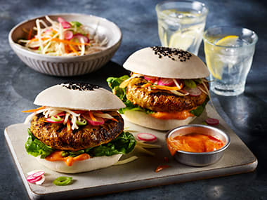 Chicken katsu burgers