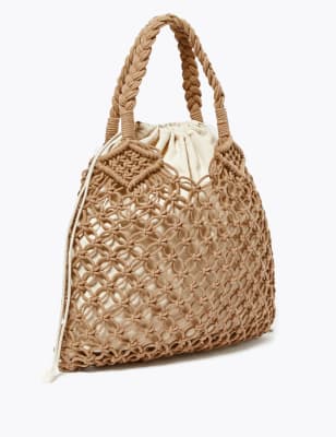 macrame hobo bag